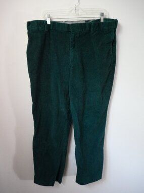 Lands' End Emerald Green Corduroy Straight Leg Pants Size 40